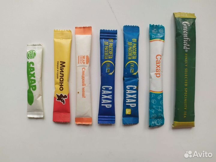 Сахар в пакетиках/стиках в коллекцию