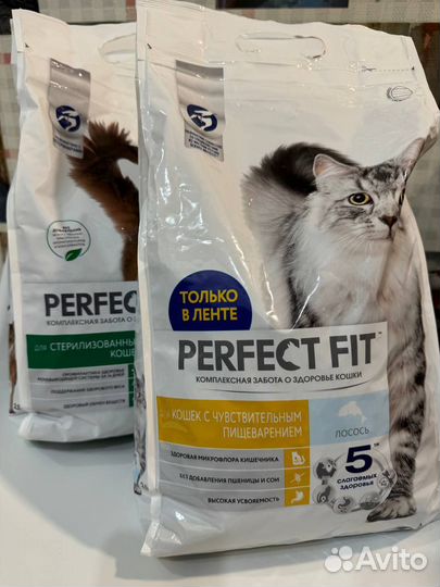Корм для кошек Purina one и Perfect fit