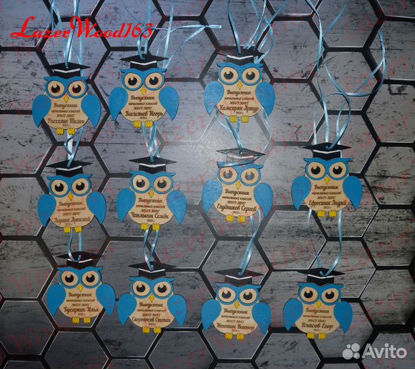 Медали Дерево Праздник Выпускник Именные Совы