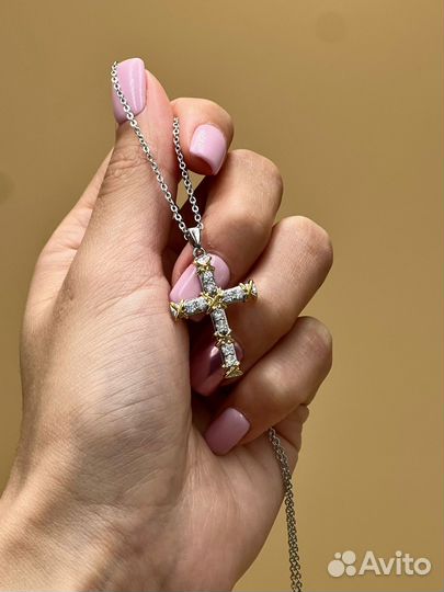 Подвеска крестик Tiffany