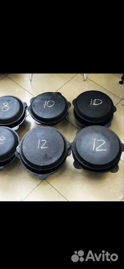 Казан чугунный с чугунной крыжкой сковородой 10 л