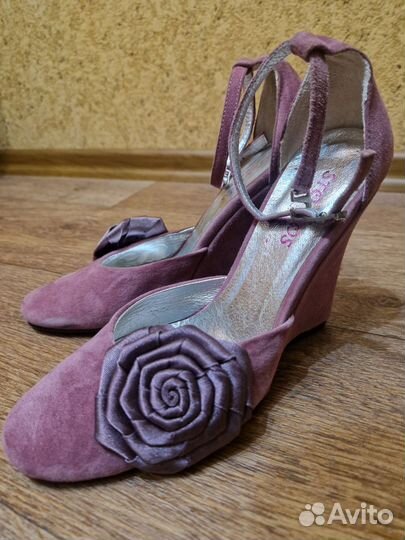 Босоножки женские 37 размер натуральная замша