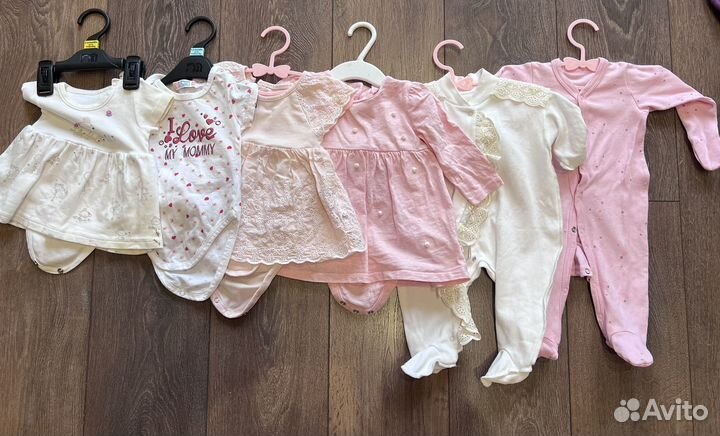 Одежда пакетом для девочки от 62 до 74 mothercare