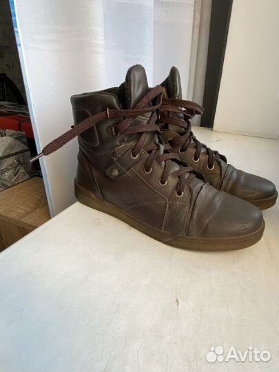 Ботинки высокие кожаные