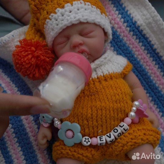 Кукла реборн полностью силиконовая 18 см