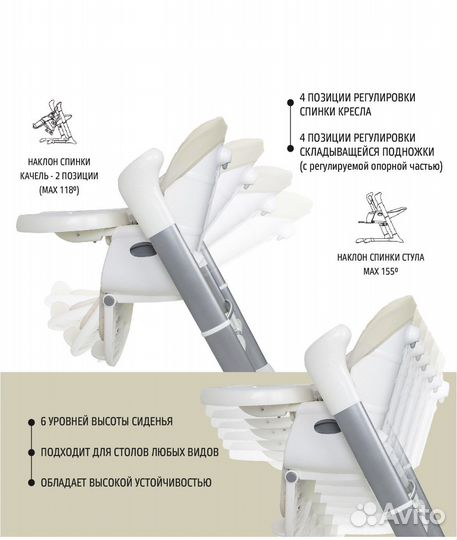 Стульчик для кормления Nuovita Unico 3 в 1