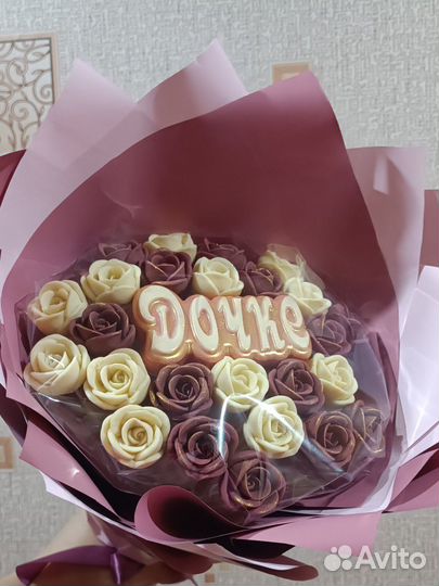 Розы,шоколад,букет,конфеты,ручная работа