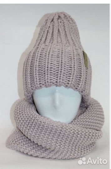 Зимняя шапка и объёмный снуд