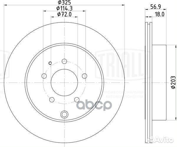 Диск торм. для а.м Mazda CX-7 07-,CX-9 06- пер