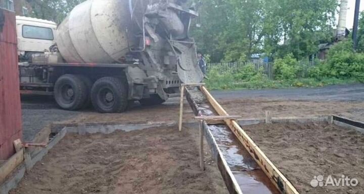 Доставка бетона миксером