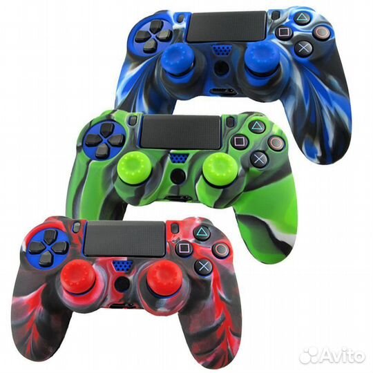 Камуфлированные чехлы на джойстик Playstation 4