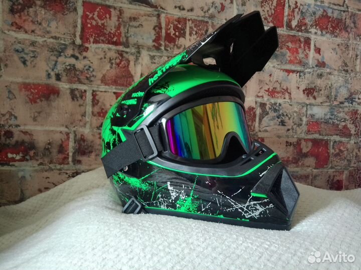 Шлем для мотоцикла кроссовый