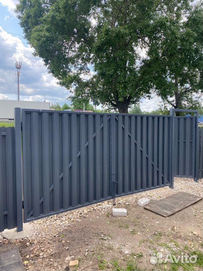 Ворота распашные/калитки/Заборы под ключ