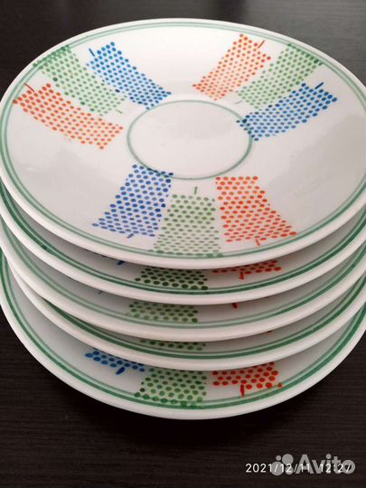 Блюдца Корея фарфор