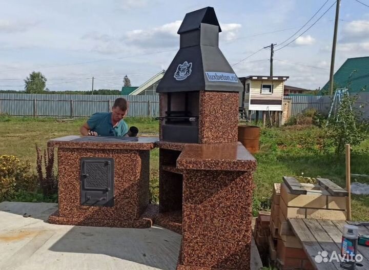 Комплекс барбекю, печь под казан, печь барбекю