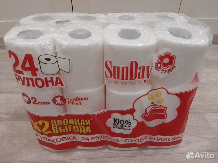 Туалетная бумага SanDay 24 рулона