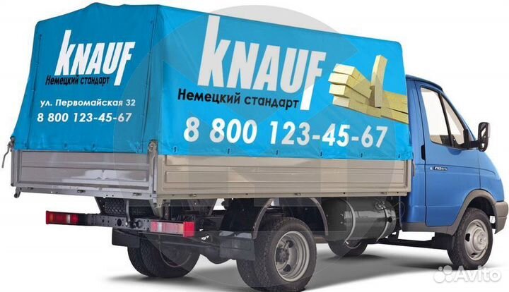 Тент на газель с надписями, рекламой и пр