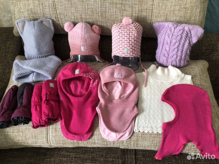 Шапки зимние варежки reima