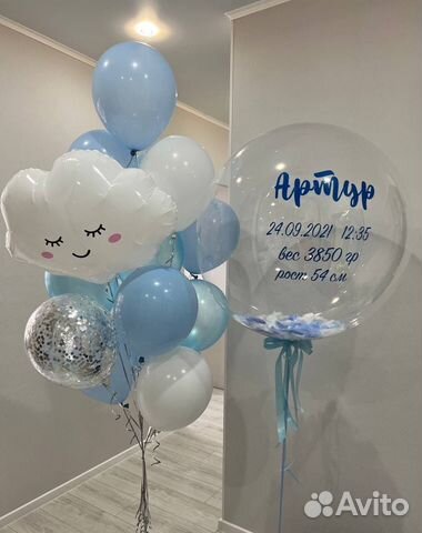 Воздушные гелиевые шары на выписку