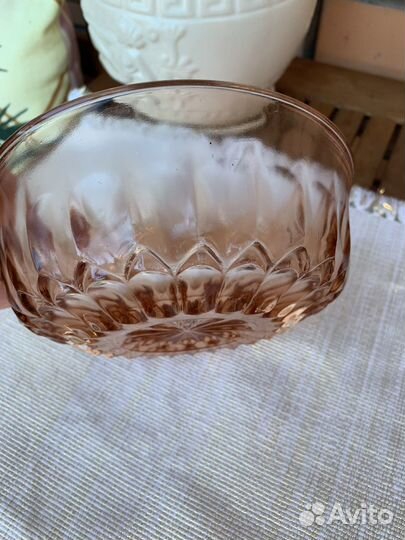 Салатницы, ваза цветное стекло