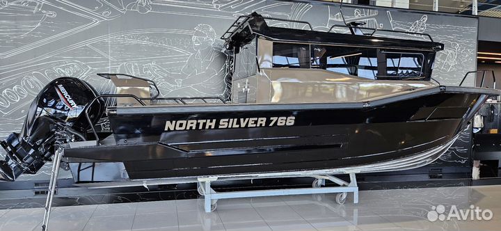 Northsilver 766 с двумя двигателями Mercury 150