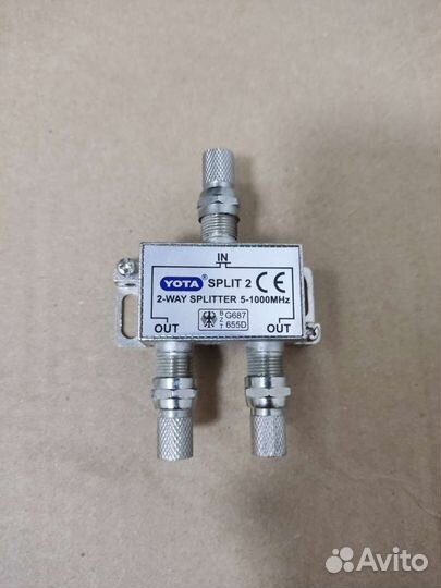 Сплиттер для тв. 2-way splitter 5-1000MHz