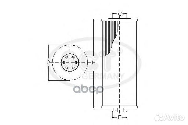 Фильтр масляный SH4771P SCT