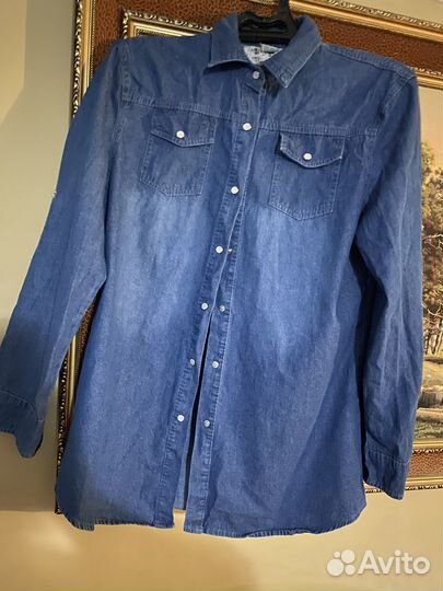 Платье и джинсовая рубашка