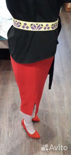 Пояс ручной работы, вышивка крестом