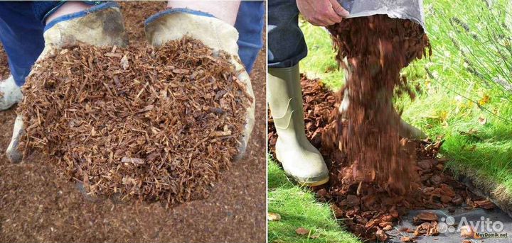 Мульча из коры сибирской лиственницы