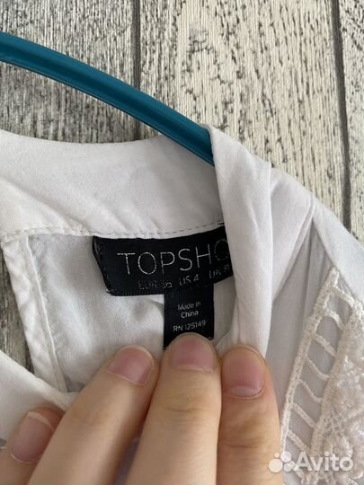 Винтажная Блузка белая Topshop 42 44