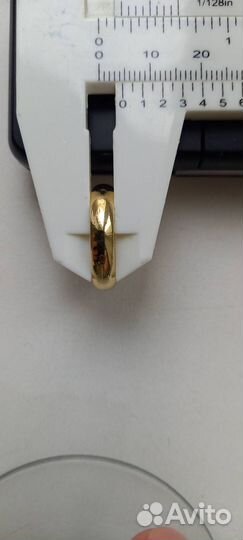 Золотое обручальное кольцо 750 пробы 5.29 гр