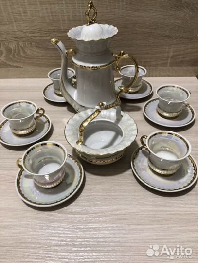 Кофейный сервиз,набор тарелок с блюдом чашка 0,5 л