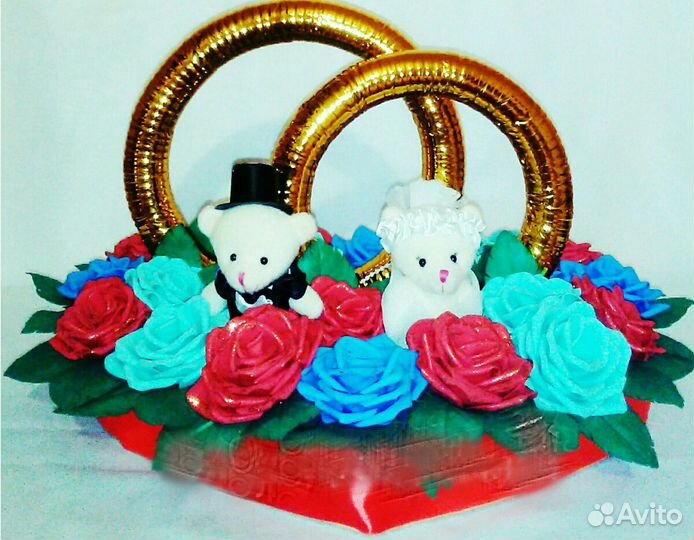 Свадебные кольца на машину. Можно оформить прокат