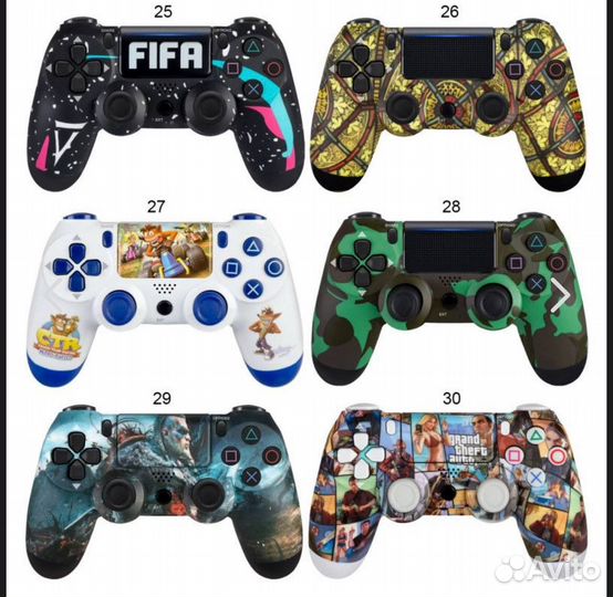 Геймпад ps4 с логотипом и принтом