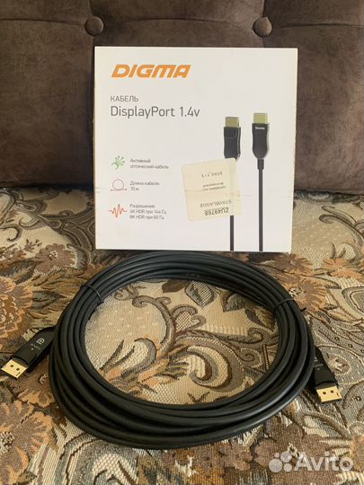 Кабель DisplayPort 1.4v 10м оптический