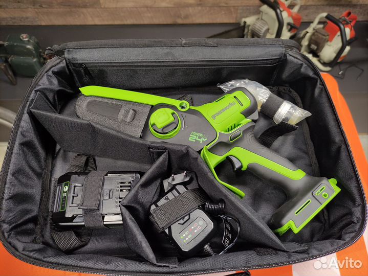 Цепная пила Greenworks G24MCS10 10см комплект