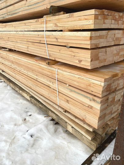 Доска обрезная 25х100х6000мм ГОСТ