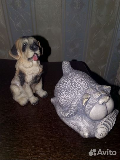 Фигурки кот собака