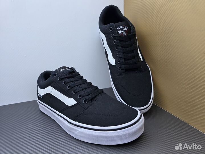 Кеды мужские Vans TNT S G чёрно белые