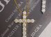 Позолоченный крестик с муассанитами серебро