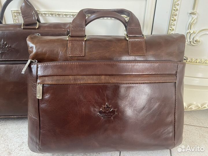 Сумка-портфель из натуральной кожи