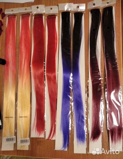 Прядки для волос, с креплением на заколках