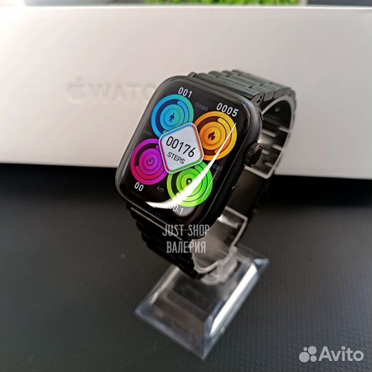 Часы Apple Watch 8 (Блочный ремешок) Черные