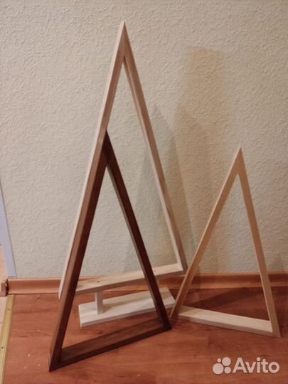 Деревянные ёлочки и звезды