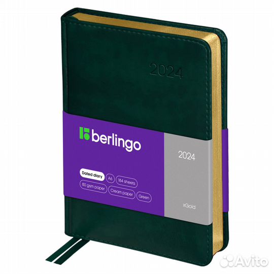 Ежедневник 2024г. А6, Berlingo, кожзам