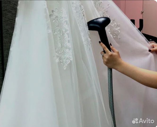Отпаривание свадебного платья