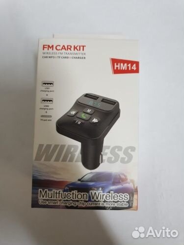 Fm модулятор Трансмиттер Bluetooth HM14