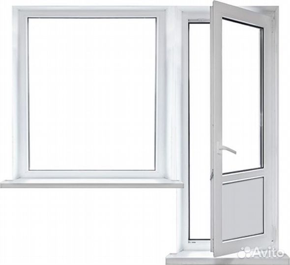 Установка балконного блока