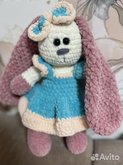 Мягкая игрушка заяц ручной работы